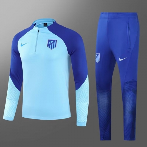 2022/23 Atletico Madrid Light Blue Thailand Soccer Tracksuit Uniform-815/GDP