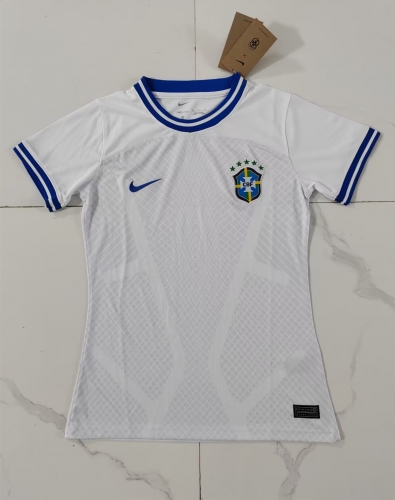 2022/23 Brazil White Female Thailand Soccer Jersey AAA-319