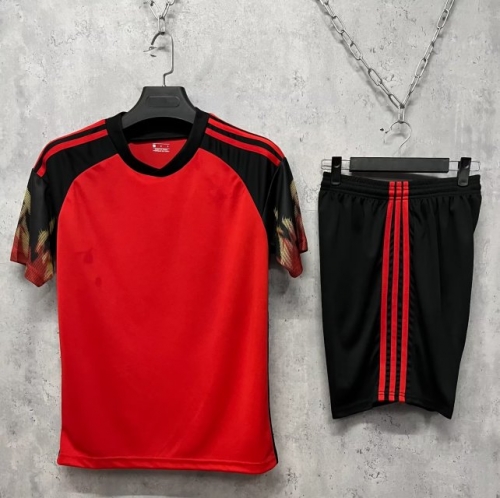 Without Logo 22/23 Belgium Home Red Soccer Uniform-DN