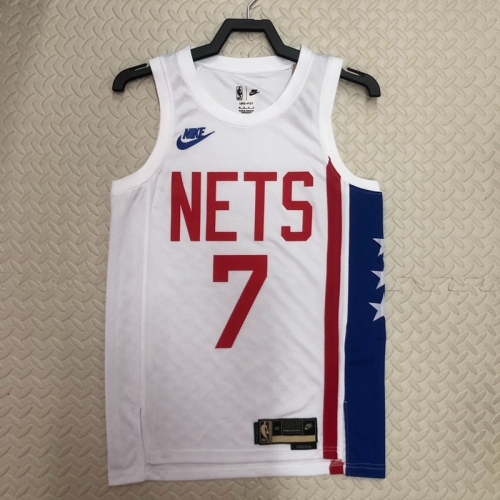 2023 Season Retro Version Brooklyn Nets White #7 NBA Jersey-311