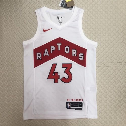 2023 Season NBA Toronto Raptors Thunder White #43 Jersey-311