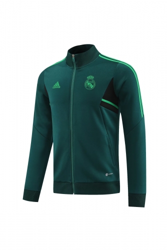 2022/23 Real Madrid Dark Green Thailand Jacket Soccer Top-LH