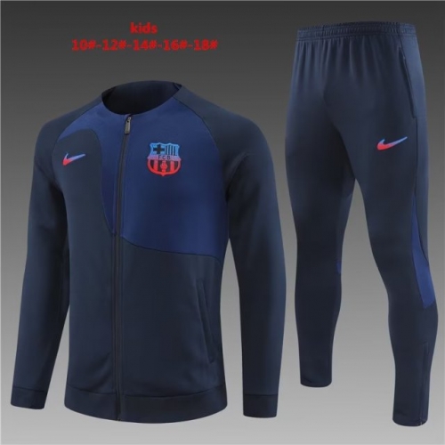 Kids 2022/23 Barcelona Royal Blue Kids/Youth Soccer Jacket Uniform-801