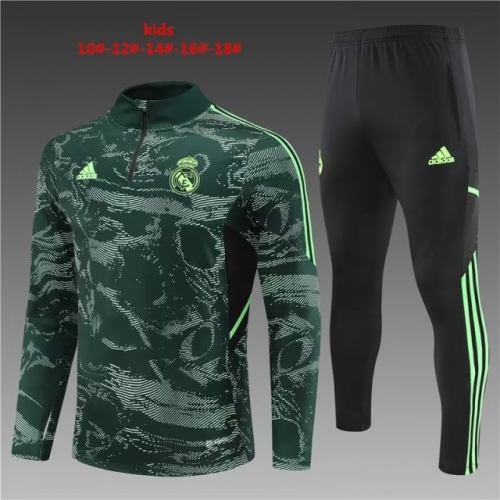 Champions League 2022/23 Real Madrid Camouflage Kids/Youth Soccer Tracksuit Uniform-801