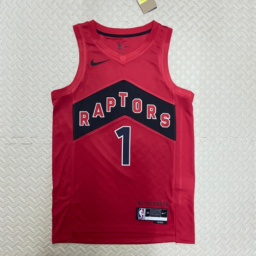 2023 Season NBA Toronto Raptors Away Red #1 Jersey-311