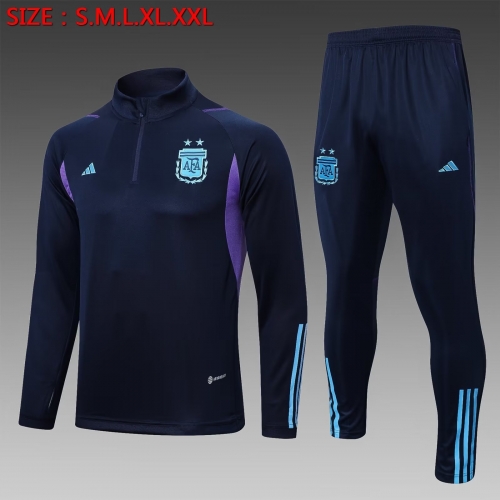 2022/23 Argentina Royal Blue Thailand Soccer Tracksuit Uniform-815/411/LH