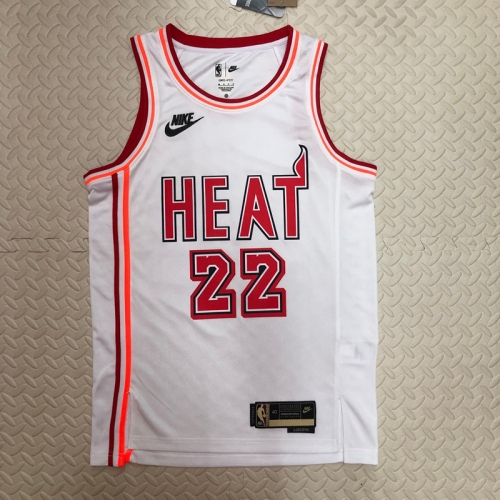 2023 Season Retro Version NBA Miami Heat White #22 Jersey-311