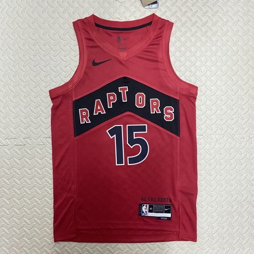 2023 Season NBA Toronto Raptors Away Red #15 Jersey-311