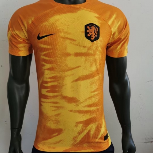Player Version 2022 World Cup Netherlands Home Orange Thailand Soccer Jersey AAA-703/408