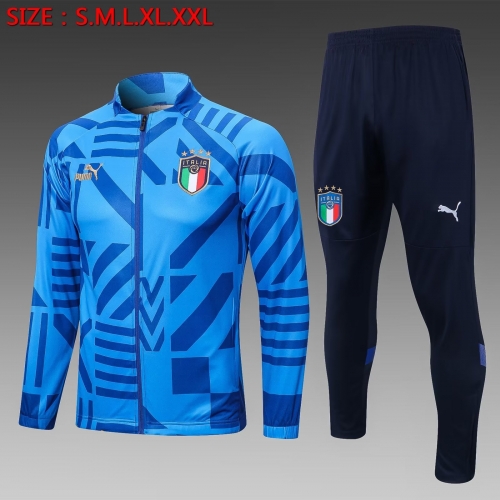 2022/23 Italy Royal Blue Soccer Jacket Uniform-815