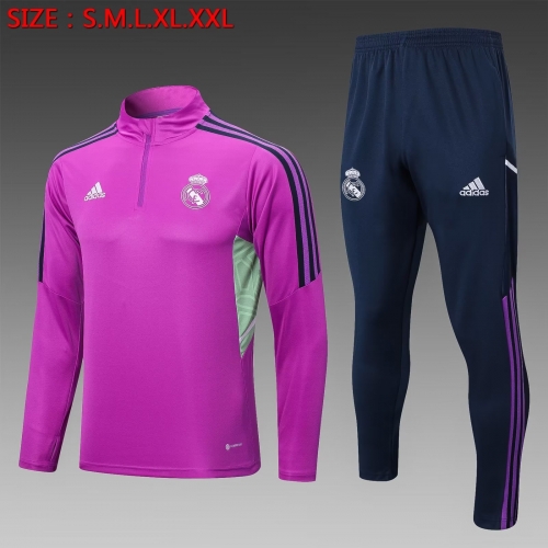 2022/23 Real Madrid Pink Thailand Tracksuit Uniform-815