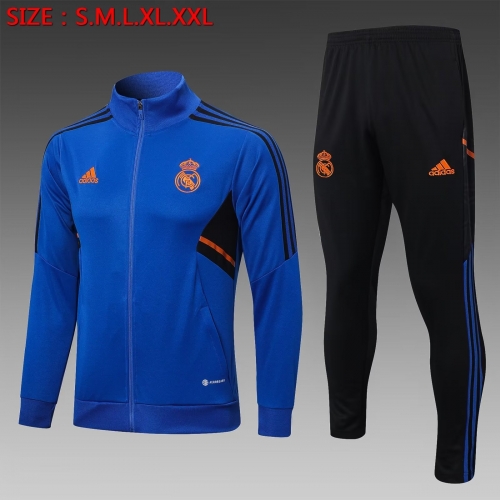 2022/23 Real Madrid CaiBlue Thailand Jacket Uniform-815