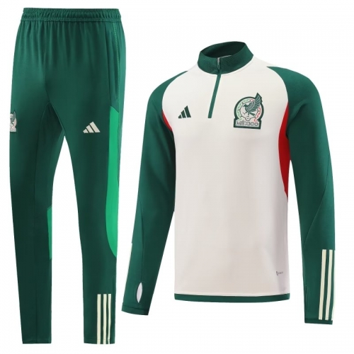 2022/23 Mexico Green & White Thailand Soccer Tracksuit Hoodies-LH