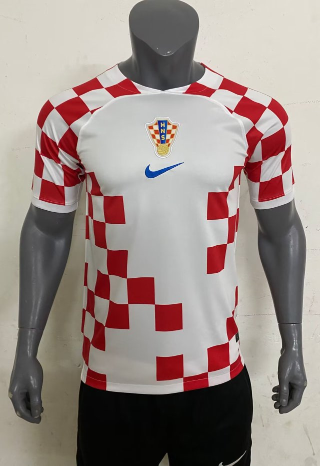 2022/23 Croatia Home White & Red Thailand Soccer Jersey-503