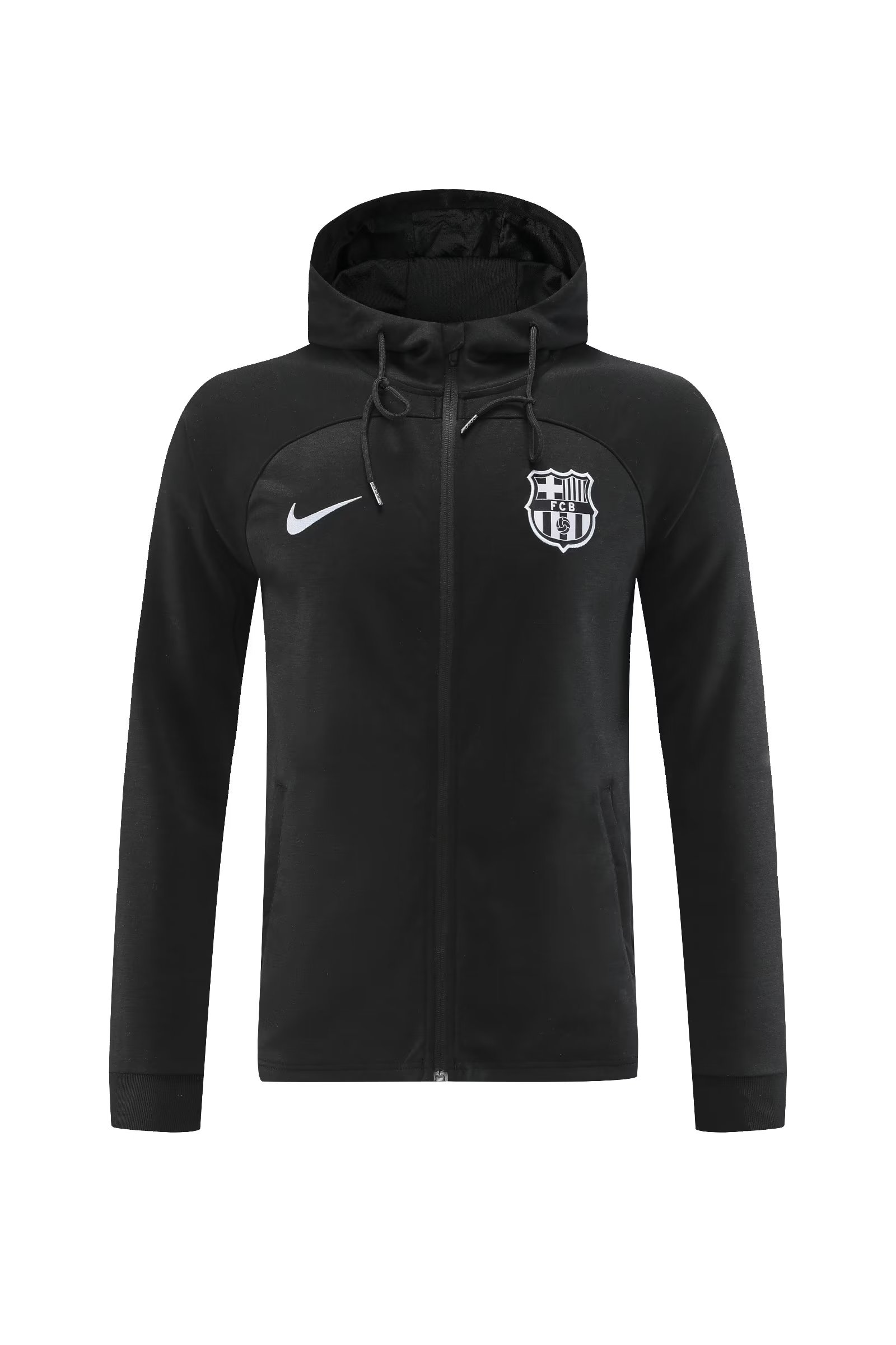 2022/23 Barcelona Black Thailand Soccer Jacket Unifrom With Hat-LH