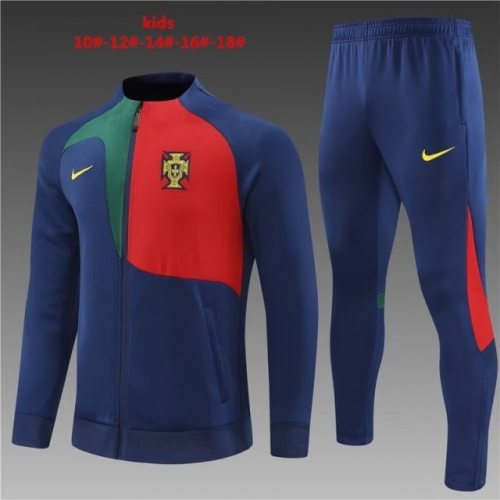 2022/23 Portugal Rayal Blue Kids/Youth Soccer Jacket Uniform-801