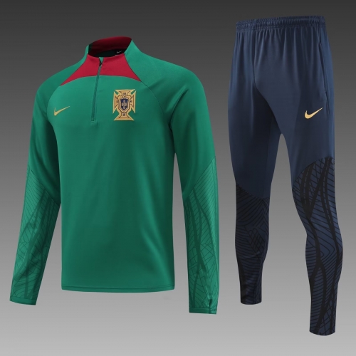 2022/23 Portugal Green Thailand Tracksuit Uniform-PO