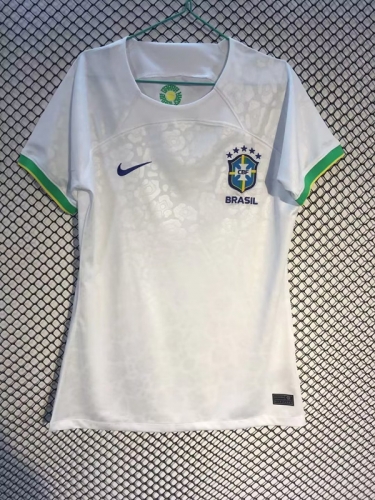 2022/23 Brazil White Female Thailand Soccer Jersey AAA-905