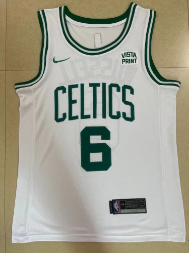 Nik Boston Celtics White NBA #6 Jersey