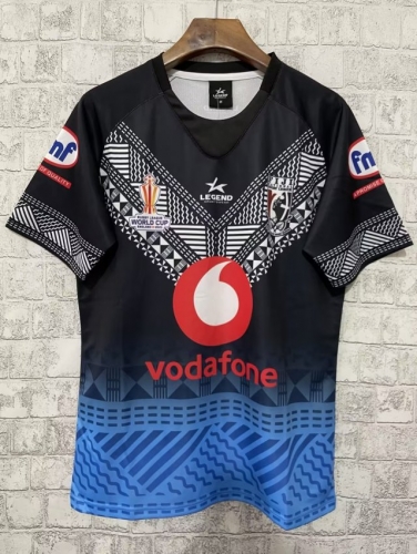 2022/23 Fiji Blue & Black Thailand Rugby Shirts-805