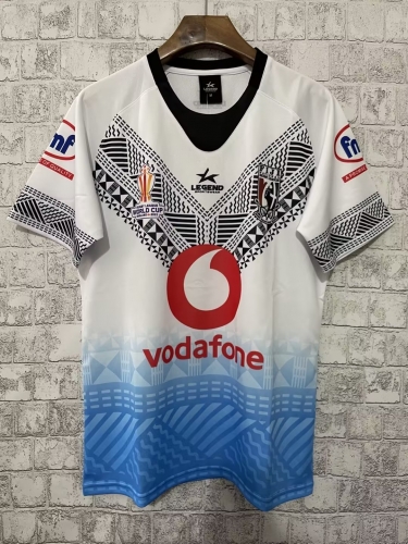 2022/23 Fiji Blue & White Thailand Rugby Shirts-805