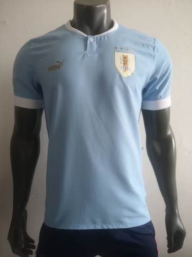 Player Version 2022/23 Uruguay Home Blue Thailand Soccer Jersey AAA-703