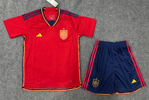 2022/23 Spain Home Red Thailand Soccer Uniform-302/315/36