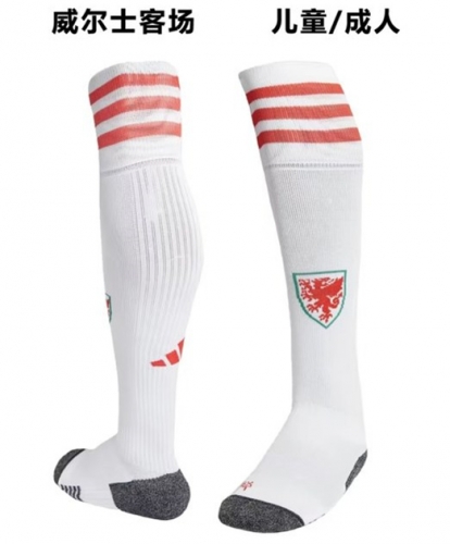 2022/23 Wales Away White Thailand Soccer Socks