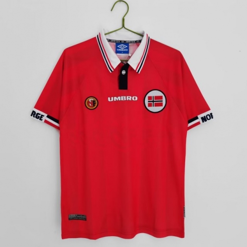 1998-99 Norway Home Red Thailand Soccer Jersey-710/811