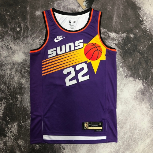 2023 Season Retro Version Phoenix Suns NBA Purple #22 Jersey