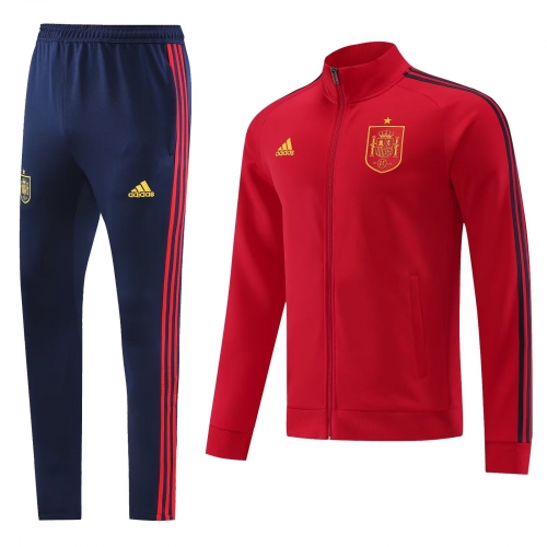 2022/23 Spain Red Soccer Jacket Uniform-LH