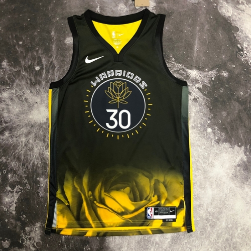 2023 Season City Version Golden State Warriors NBA Black & Yellow #30 Jersey-311