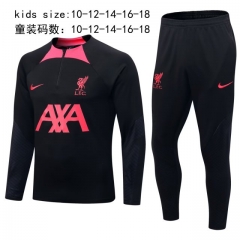 2022/23 Liverpool Black Kids/Youth Soccer Tracksuit Uniform-801/411