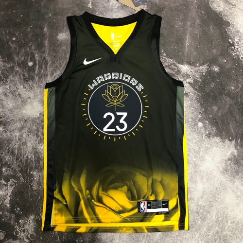 2023 Season City Version Golden State Warriors NBA Black & Yellow #23 Jersey-311