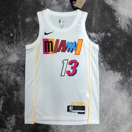 2023 Season City Version NBA Miami Heat White #13 Jersey-311