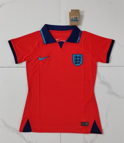 2022-23 England Away Red Female Thailand Soccer Jersey-319