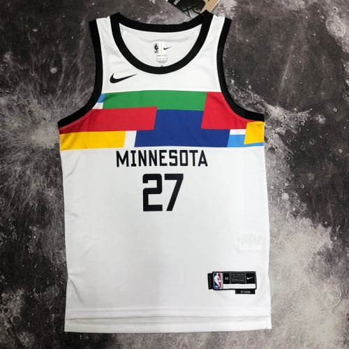 2023 Season City Version NBA Minnesota Timberwolves White #27 Jersey-311