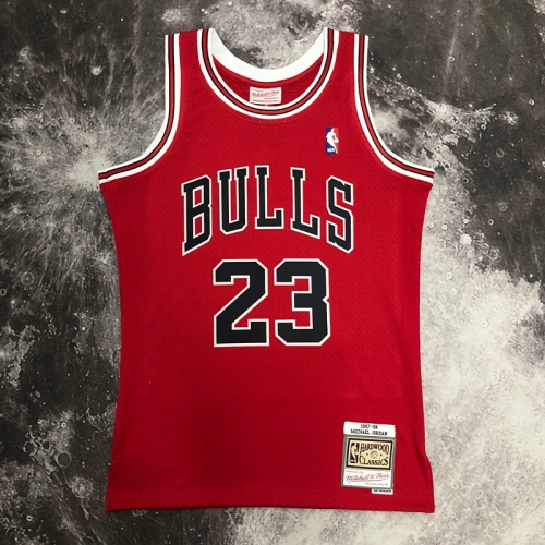 SW Hot Press 98 Retro Chicago Bull NBA Red #23 Jersey-311
