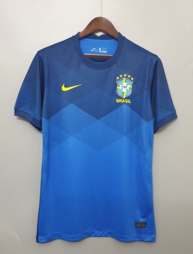 2020-2021 Brazil Away Blue Thailand Soccer Jersey AAA-312/JM