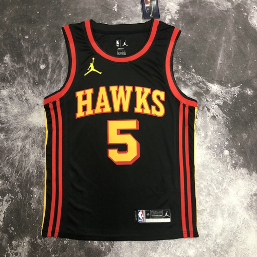 Feiren Version NBA Atlanta Hawks Black #5 Jersey-311