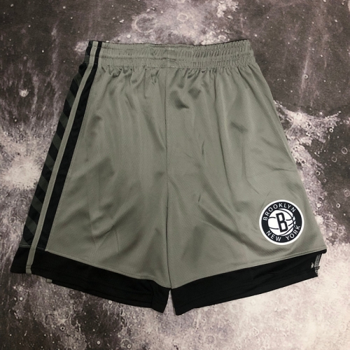 NBA Brooklyn Nets Gray Shorts-311