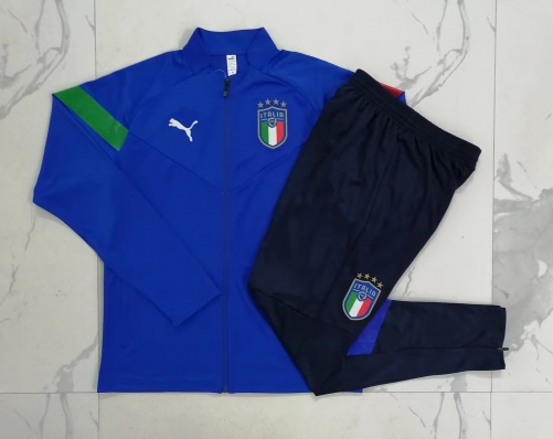 2021/22 Italy Cai Blue Soccer Jacket Uniform-815