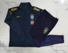 2022/23 Brazil Royal Blue Thailand Soccer Jacket Uniform-815