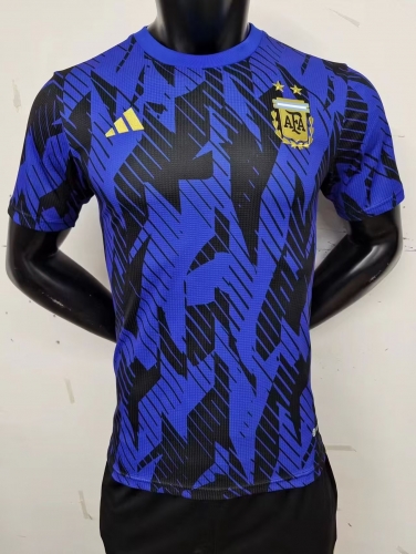 Player Version 2022-23 Argentina Blue & Black Training Thailand Soccer Jersey AAA-MY