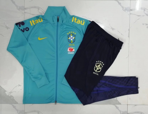 2022/23 Brazil Blue Thailand Soccer Jacket Uniform-815