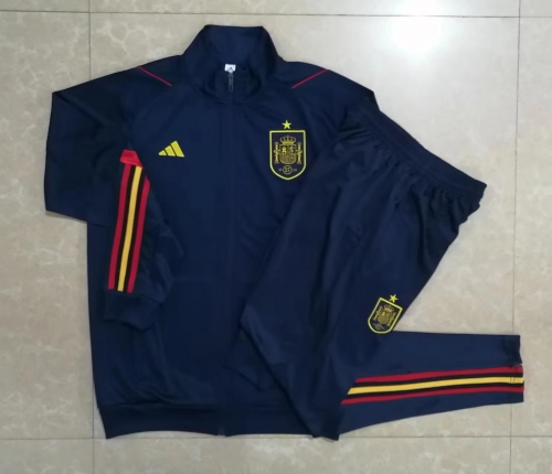 2022/23 Spain Royal Blue Soccer Jacket Uniform-815