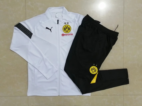 2022/23 Borussia Dortmund White Jacket Uniform-815