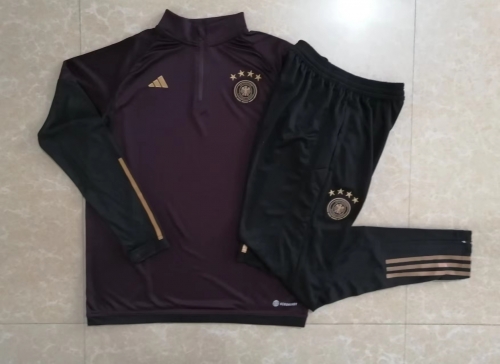 2022/23 Germany Maroon Thailand Soccer Tracksuit Uniform-815