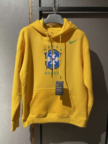 2022/23 Brazil Yellow Thailand Soccer Hoodies-308