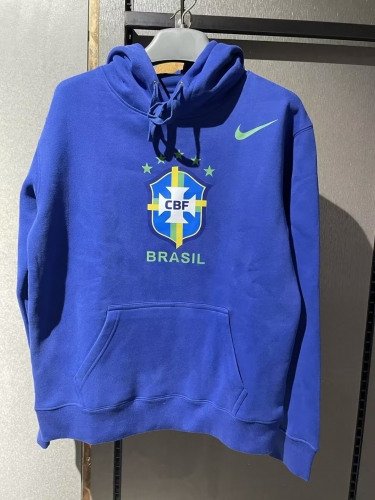 2022/23 Brazil Blue Thailand Soccer Hoodies-308